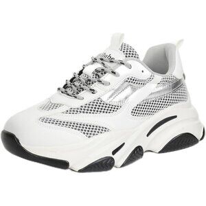 🆕 Niluber Platform Sneakers-Slip Women Silver Running Lightweight Glitter Shoes